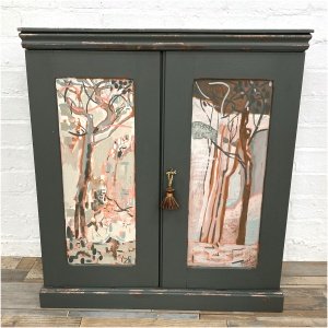 Antique Cabinet With Pigeon Hole Interior