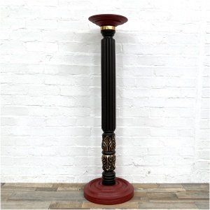 Antique Carved Mahogany Torchere